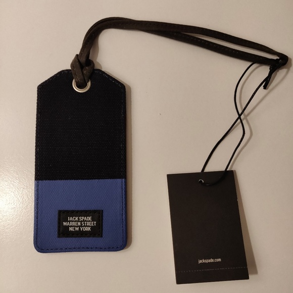 jack spade dipped luggage tag industrial canvas - Picture 6 of 8